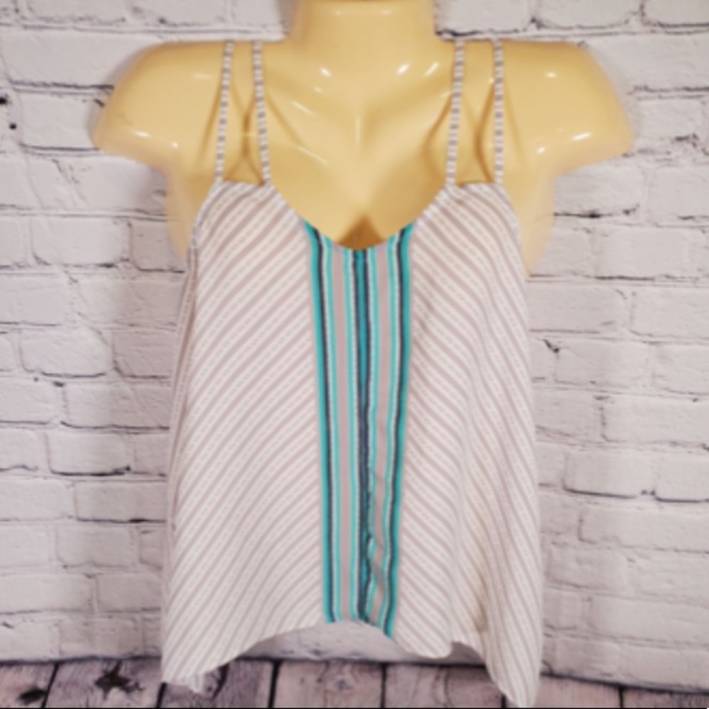Maurice’s multi color spaghetti stripe blouse
